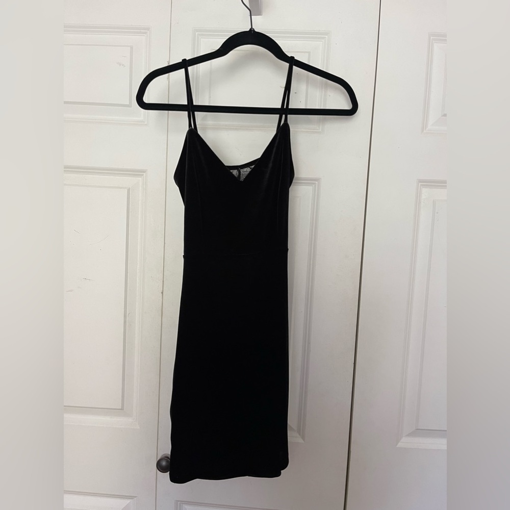 Black Velvet Mini Dress